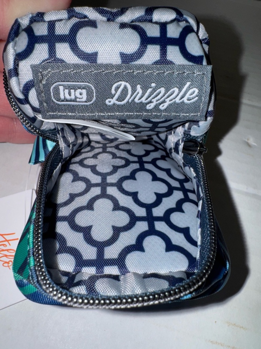 Lug Drizzle Mini Zip Storage Pouch Love Stripe Multi NWT NEW - Picture 3 of 5